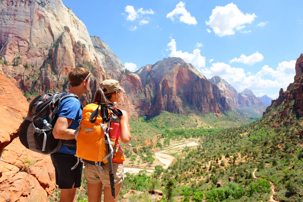 One of many things to do in Toquerville, Utah is hiking on the nearby red rock trails.