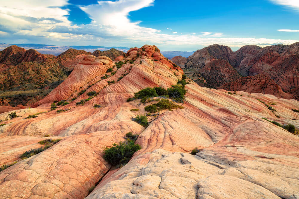 Hiking the red rock trails is one of the best things to do in Hurricane Utah, including Yant Flat and Three Falls trail.