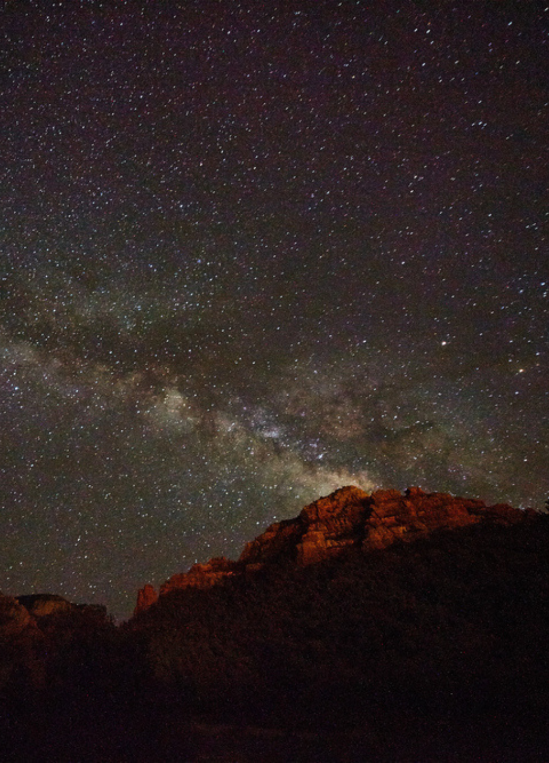 nightly view from rv park in southern utah