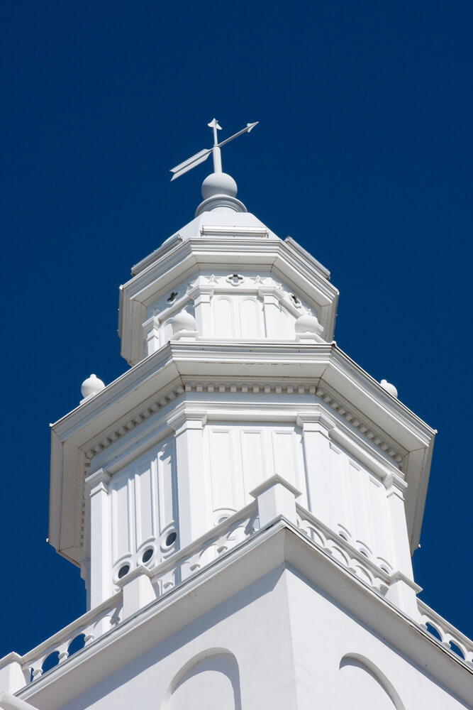 The St. George Temple is a historic landmark in Downtown St. George.
