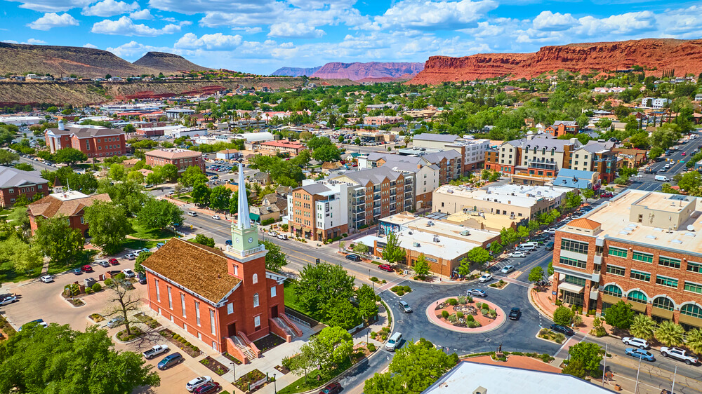 Historic Downtown St. George has many walkable streets.