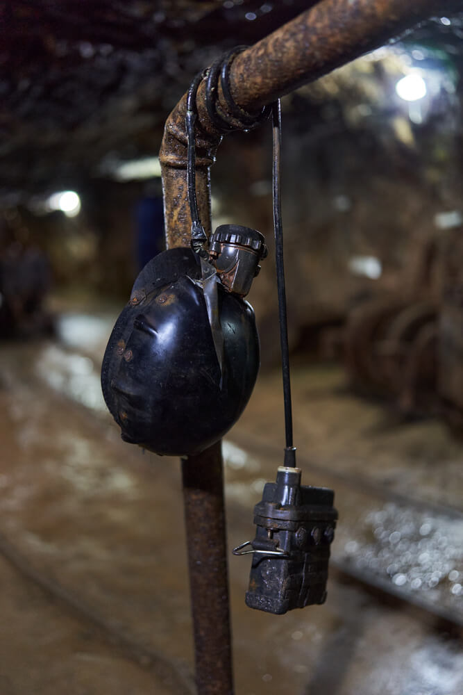 An old miner's helmet like what you may see at Silver Reef Ghost Town museum.