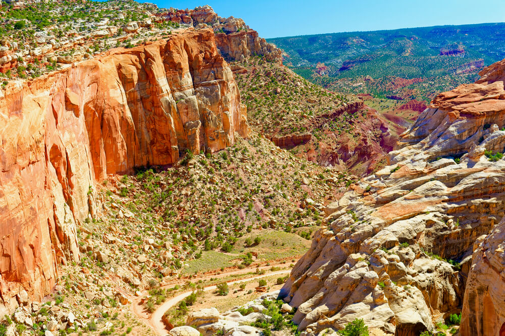 Grand Wash has beautiful scenic views in Capitol Reef.