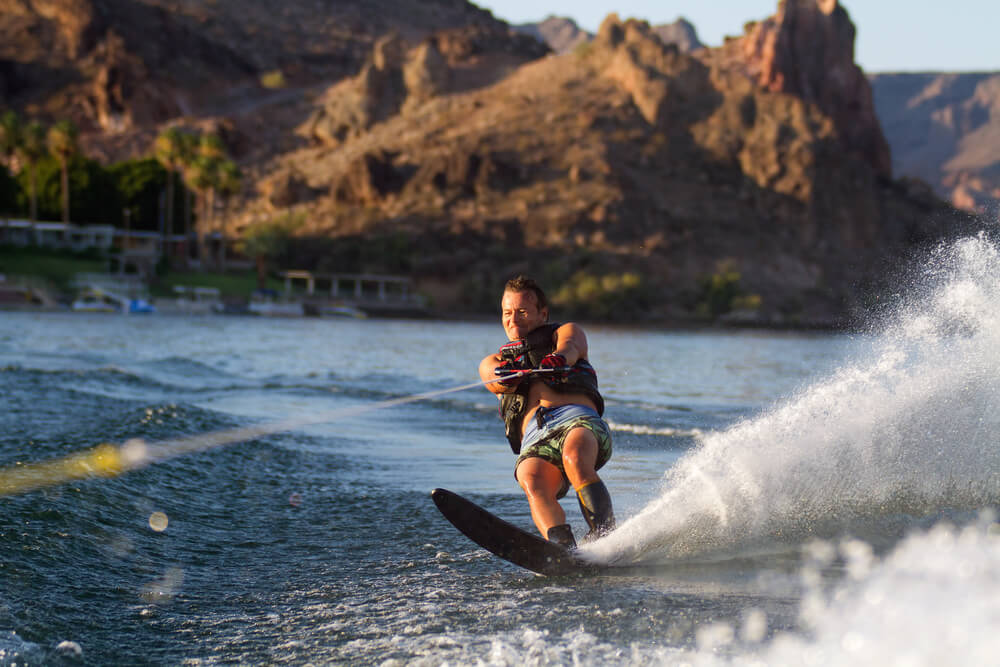 Waterskiing is one of the many activities to do at Quail Creek State Park.